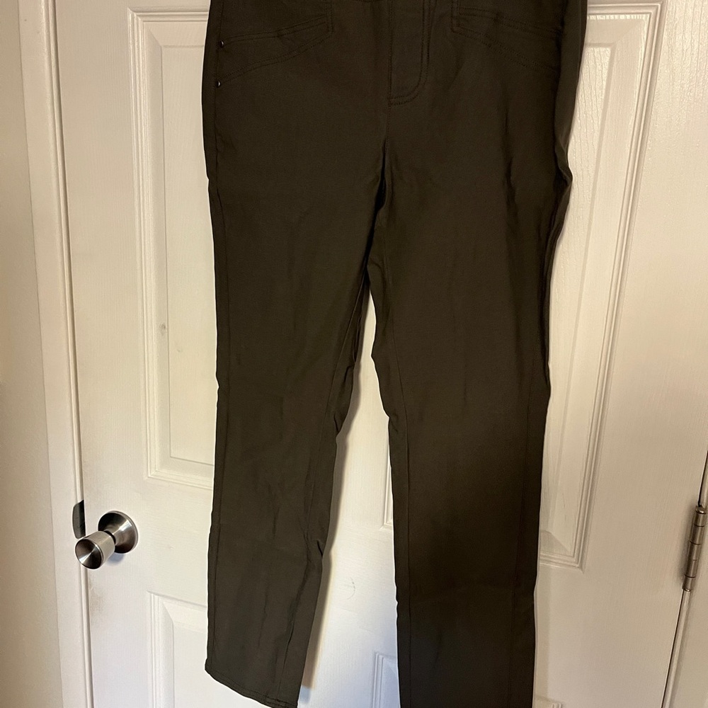 NIC+ZOE Olive Green Slim Pants